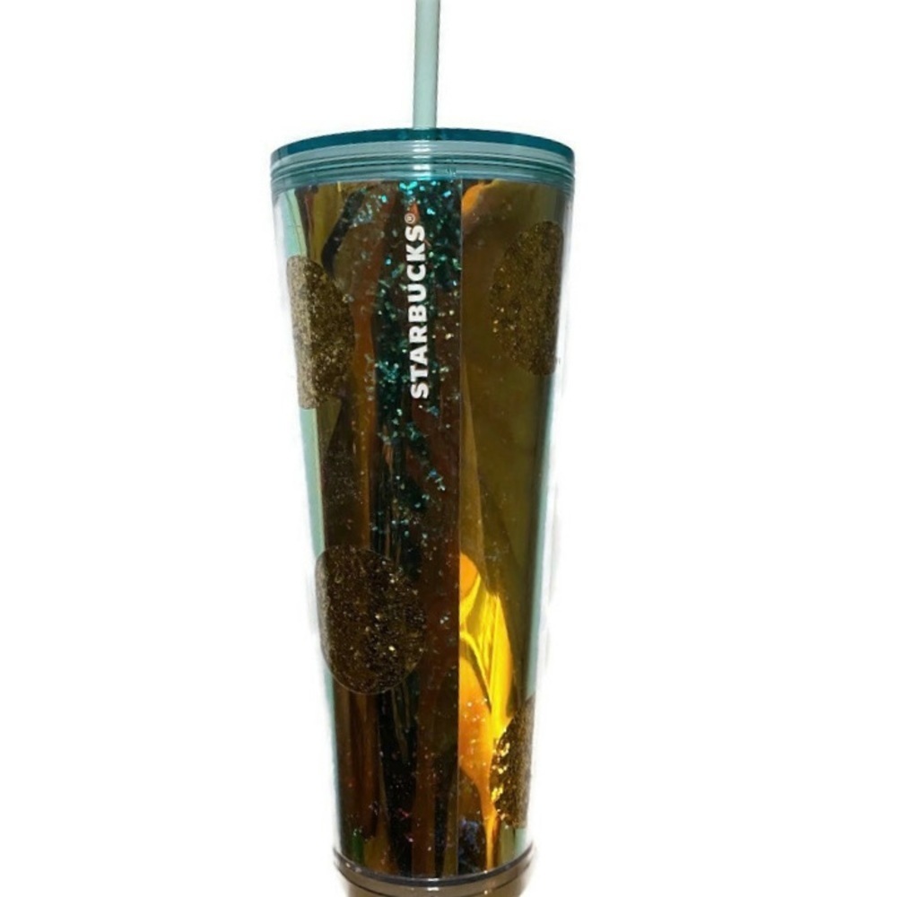 Starbucks Gold Glitter Polka Dots 24 oz Tumbler - Picture 4 of 5